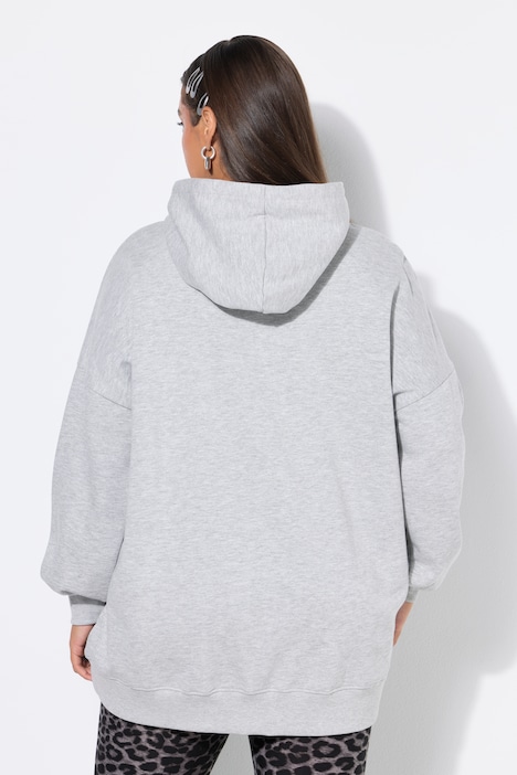 Hoodie, Oversize Shape, Perlen Heart Love