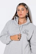 Hoodie, Oversize Shape, Perlen Heart Love