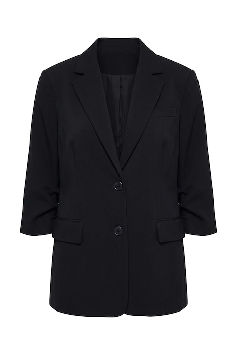 Blazer, Oversized, Reverskragen, geraffte 3/4-Ärmel