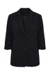 Blazer, Oversized, Reverskragen, geraffte 3/4-Ärmel