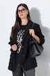 Blazer, Oversized, Reverskragen, geraffte 3/4-Ärmel