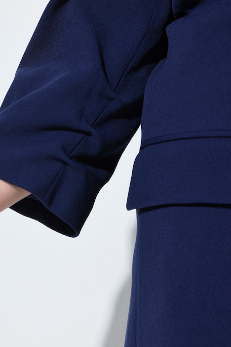 Blazer, Oversized, Reverskragen, geraffte 3/4-Ärmel