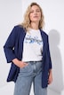 Blazer, Oversized, Reverskragen, geraffte 3/4-Ärmel