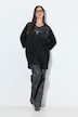 Shirt, Glitzerdruck, A-Linie, V-Ausschnitt, Langarm