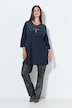 Shirt, Glitzerdruck, A-Linie, V-Ausschnitt, Langarm