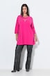 Shirt, Glitzerdruck, A-Linie, V-Ausschnitt, Langarm