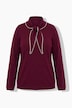Pullover, Schal-Detail, V-Ausschnitt, Langarm