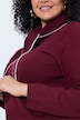 Pullover, Schal-Detail, V-Ausschnitt, Langarm
