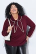 Pullover, Schal-Detail, V-Ausschnitt, Langarm