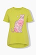 T-shirt, A-lijn, luipaardprint, korte mouwen