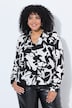 Bluse, abstrakter Druck, Stehkragen, Langarm
