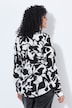Bluse, abstrakter Druck, Stehkragen, Langarm