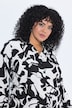 Bluse, abstrakter Druck, Stehkragen, Langarm