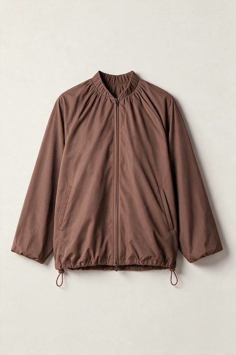 Blouson « ballon », col rond et manches longues