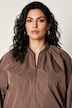 Blouson « ballon », col rond et manches longues