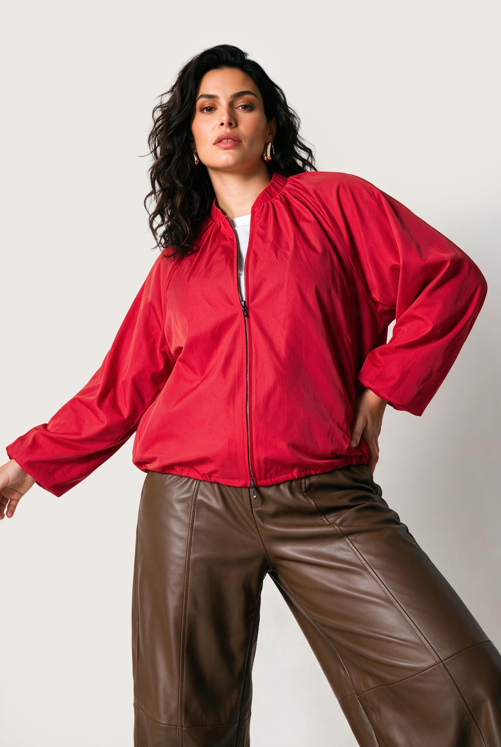 Blouson, Rundhals, Langarm