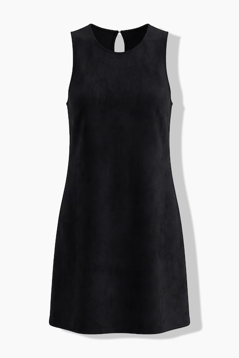 Faux Suede Sleeveless Mini Dress