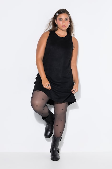 Faux Suede Sleeveless Mini Dress