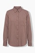 Bluse, Streifen, Ziersteine, Hemdkragen, Langarm