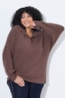 Pullover, Querrippen, Troyerkragen, Langarm