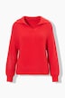 Pullover, Querrippen, Troyerkragen, Langarm