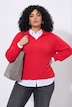Pullover, Querrippen, Troyerkragen, Langarm