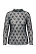 Mesh-Shirt, Slim Fit, Mesh-Spitze, Langarm