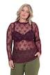 Mesh-Shirt, Slim Fit, Mesh-Spitze, Langarm