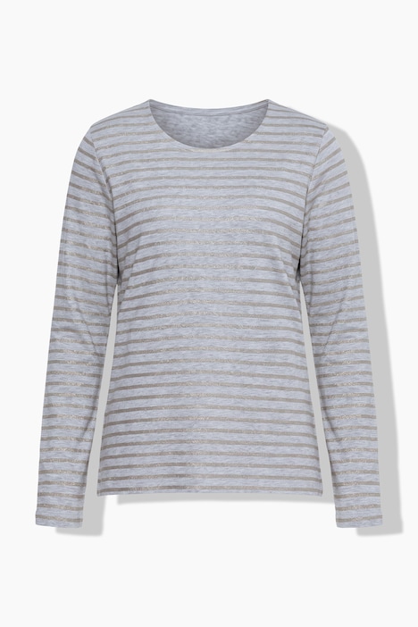 Metallic Striped Long Sleeve Tee