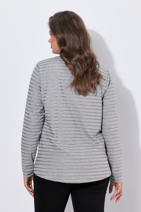 Metallic Striped Long Sleeve Tee