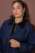 Jeansjacke, Oversize Shape, Cordkragen, Raglanärmel