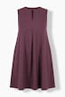 Kleid, Nadelstreifen, A-Linie, Rundhals, ärmellos