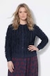 Strickjacke, Streifen, Rundhals, Langarm, Biobaumwolle