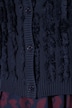 Strickjacke, Streifen, Rundhals, Langarm, Biobaumwolle