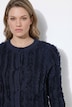 Strickjacke, Streifen, Rundhals, Langarm, Biobaumwolle
