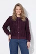 Strickjacke, Streifen, Rundhals, Langarm, Biobaumwolle