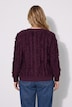 Strickjacke, Streifen, Rundhals, Langarm, Biobaumwolle
