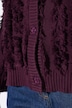 Strickjacke, Streifen, Rundhals, Langarm, Biobaumwolle