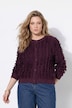 Strickjacke, Streifen, Rundhals, Langarm, Biobaumwolle