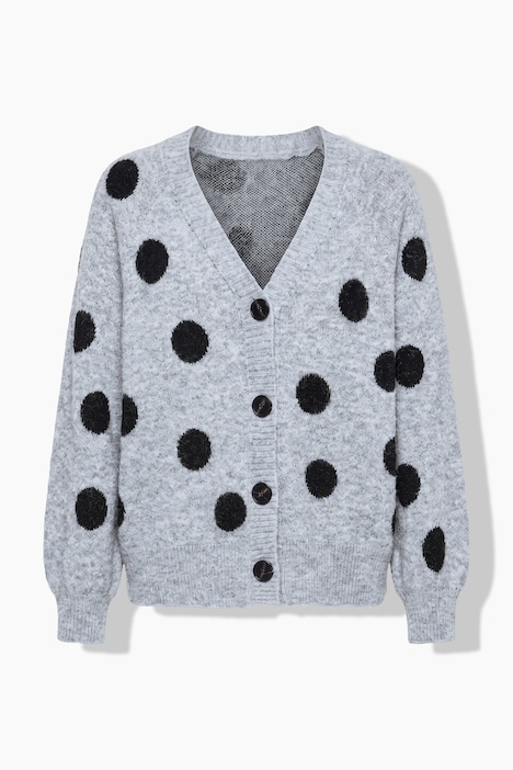 Strickjacke, Oversize Shape, Dots