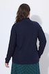 Strickjacke, Zopfmuster, Stehkragen, Langarm