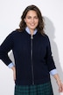 Strickjacke, Zopfmuster, Stehkragen, Langarm