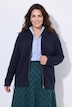 Strickjacke, Zopfmuster, Stehkragen, Langarm