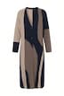 Long-Strickjacke, Colorblocking, V-Ausschnitt, Biobaumwolle