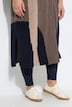 Long-Strickjacke, Colorblocking, V-Ausschnitt, Biobaumwolle
