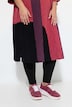 Long-Strickjacke, Colorblocking, V-Ausschnitt, Biobaumwolle