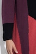 Long-Strickjacke, Colorblocking, V-Ausschnitt, Biobaumwolle
