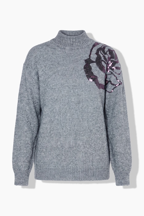 Pullover, Oversize Shape, Pailletten-Rose