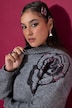 Pullover, Oversize Shape, Pailletten-Rose