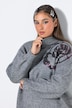 Pullover, Oversize Shape, Pailletten-Rose